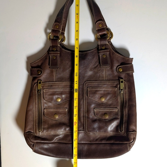 Fossil leather brown shoulder bag - Picture 4 of 15